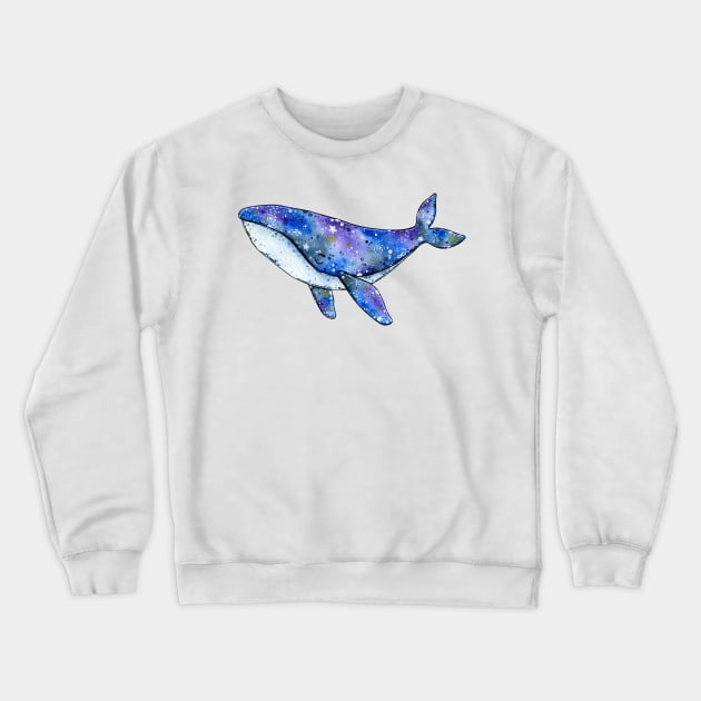 Space Whale Crewneck Sweatshirt by Tania Tania